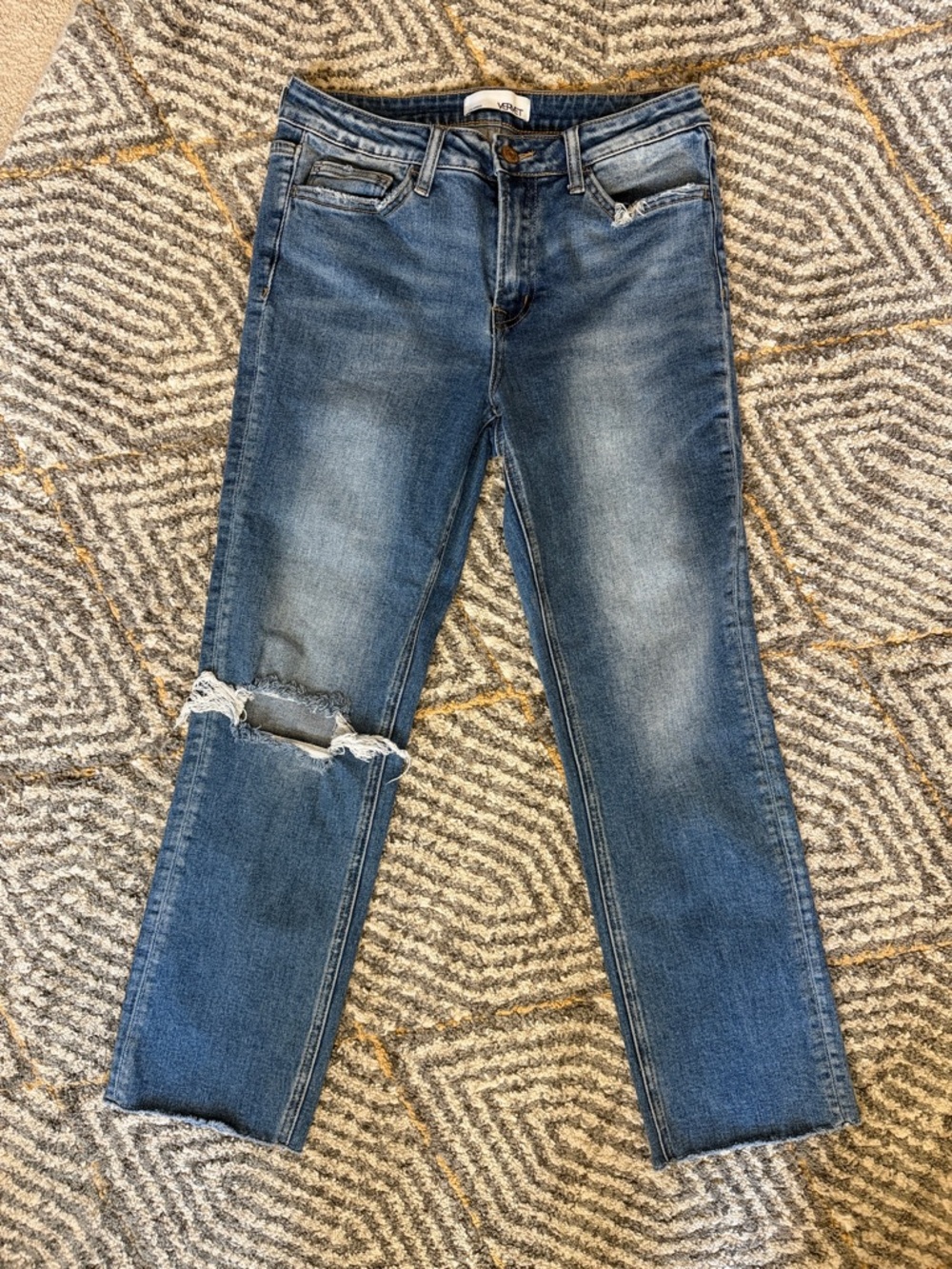 Vervet by Flying Monkey Mid Rise Cropped Straight Leg Jeans Sz 29